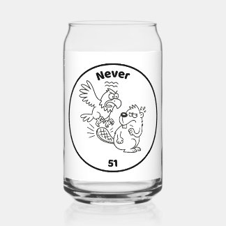 Verre Canette Jamais 51 Castor contre Aigle