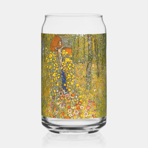 Verre Canette Jardin agricole Gustav Klimt avec Crucifix
