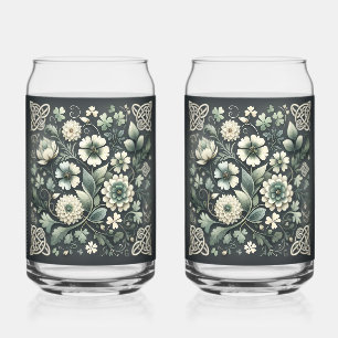 Verre Canette Jardin de nœuds de trèfle chuchoté