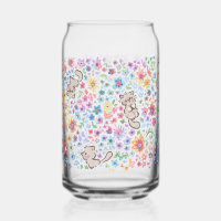Jardin fantaisiste de Pebble Chat Gris et Floral L