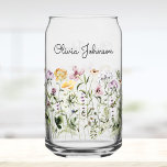 Verre Canette Jardin Fleur sauvage de nom personnalisé<br><div class="desc">Apportez une touche de beauté naturelle dans votre espace avec notre Fleur sauvage Garden Can Glass. Découvrez une délicieuse collection de fleurs colorées qui apportera le charme de la nature à l'intérieur. Vous pouvez y ajouter votre nom. Un cadeau pour les amoureux de la nature et des fleurs.</div>