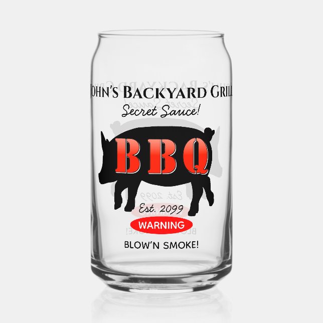 Verre Canette Jardin Grill Master Grill BBBQ Bière (Recto)