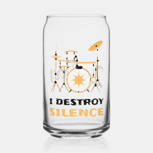 Verre Canette Je Détruis Silence Funny Drummer