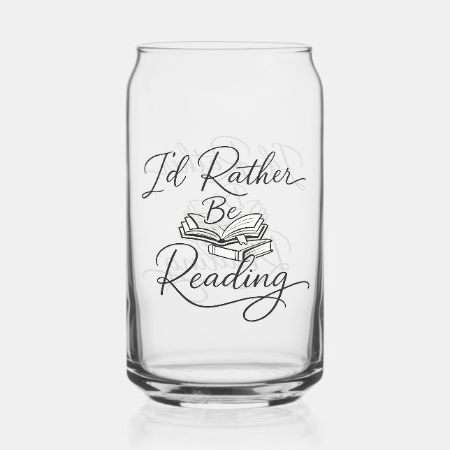 Verre Canette Je préférerais lire (Recto)