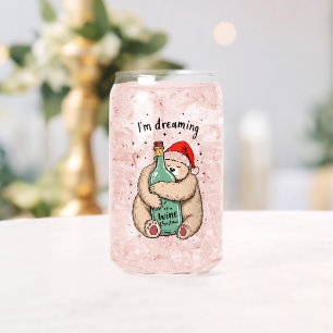 Verre Canette Je rêve d'un Noël de vin