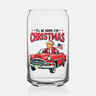 Verre Canette Je serai à la maison pour Noël Trump a gagné l'éle