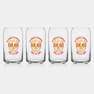 Verre Canette Je suis Cenosillicaphobic Ensemble de 4 Lunettes d