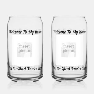 Verre Canette Je suis Glad Soda Glass