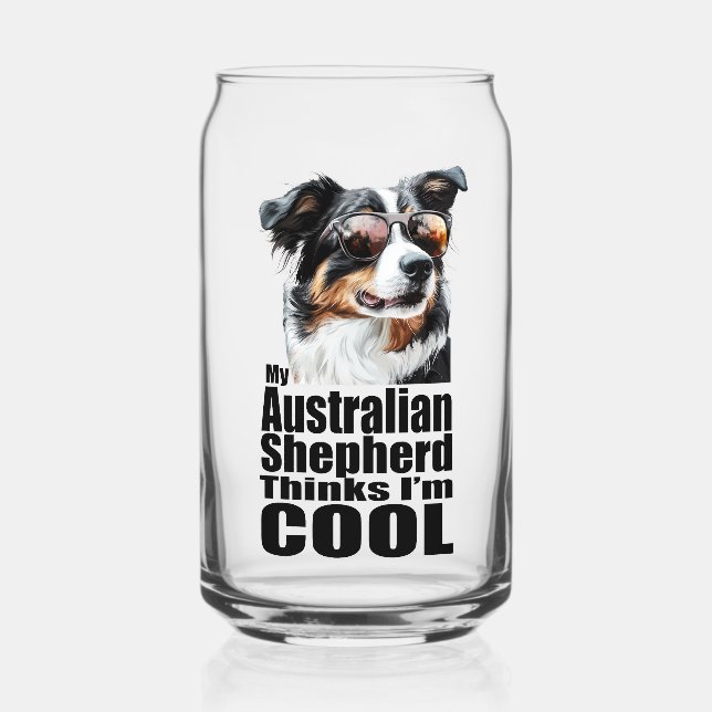 Verre Canette Je suis le berger australien Cool (Recto)