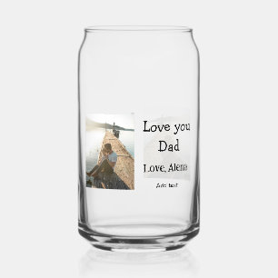 Verre Canette Je t'aime papa fête des pères élégant ajouter du t