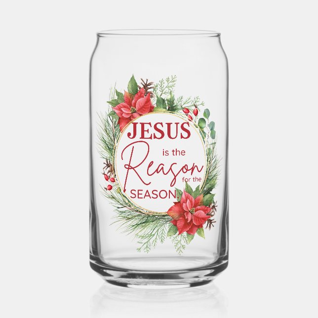 Verre Canette Jésus est la raison de la saison Noël (Recto)