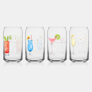 Verre Canette Jeu de recettes de cocktail 1
