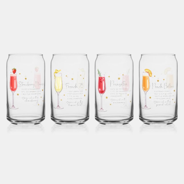 Verre Canette Jeu de recettes de cocktail 4 (Recto)