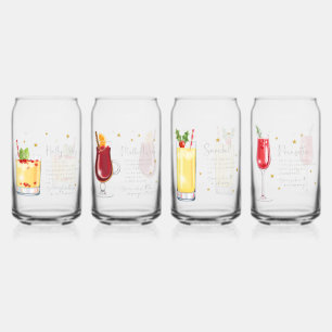 Verre Canette Jeu de recettes de cocktails de Noël 1