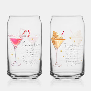 Verre Canette Jeu de recettes de cocktails de Noël 2