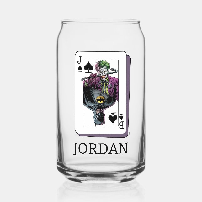 Verre Canette Joker and Batman Spade Playing Card Illustration (Recto)
