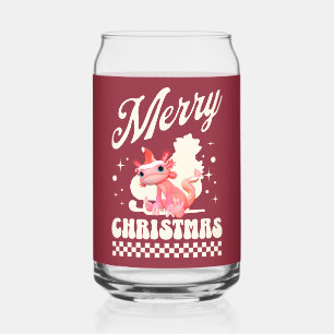 Verre Canette Joli Axolotl de Noël Joyeux Noël