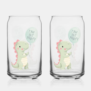 Verre Canette Joli dinosaure "Petit mais puissant"