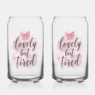 Verre Canette Joli Graphique de Nœud Rose Féminin