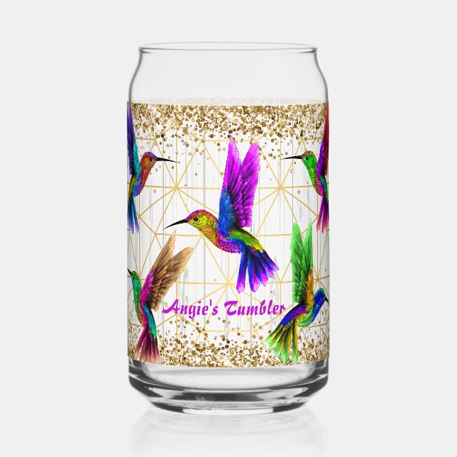 Verre Canette Joli Humming Bird Tumbler Personnalisé Enveloppe (Recto)