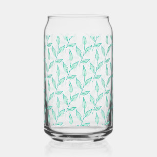 Verre Canette Joli motif floral de fond