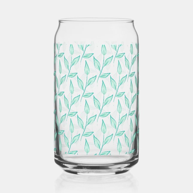 Verre Canette Joli motif floral de fond (Recto)