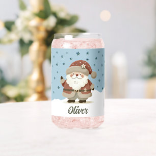 Verre Canette Joli nom de flocons de neige du Père Noël pour enf