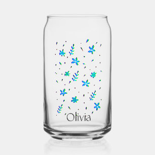 Verre Canette Jolie douceur moderne design de fleurs