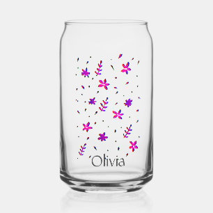 Verre Canette Jolie douceur moderne design de fleurs