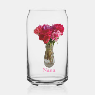 Verre Canette Jolie Fleur de la Fête des Mères Photo Nana
