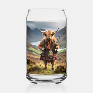 Verre Canette Joueur de cornemuse de vache des Highlands écossai