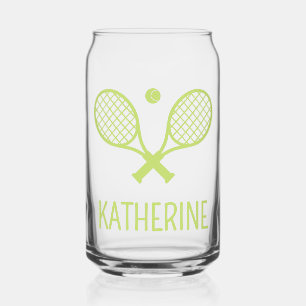 Verre Canette Joueur de tennis personnalisé Tennis de nom person