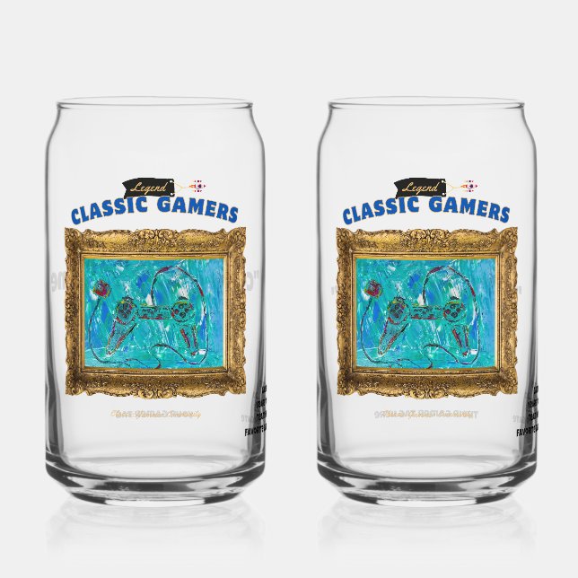 Verre Canette Joueurs classiques Jouer Cool Couples ensemble (Recto)