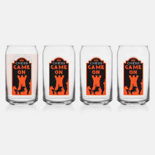 Verre Canette Joueurs d'échecs