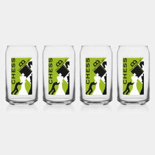 Verre Canette Joueurs d'échecs