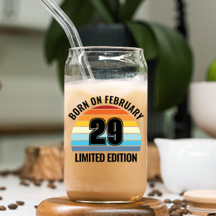 Verre Canette Jour bissextile Anniversaire 29 février Année biss