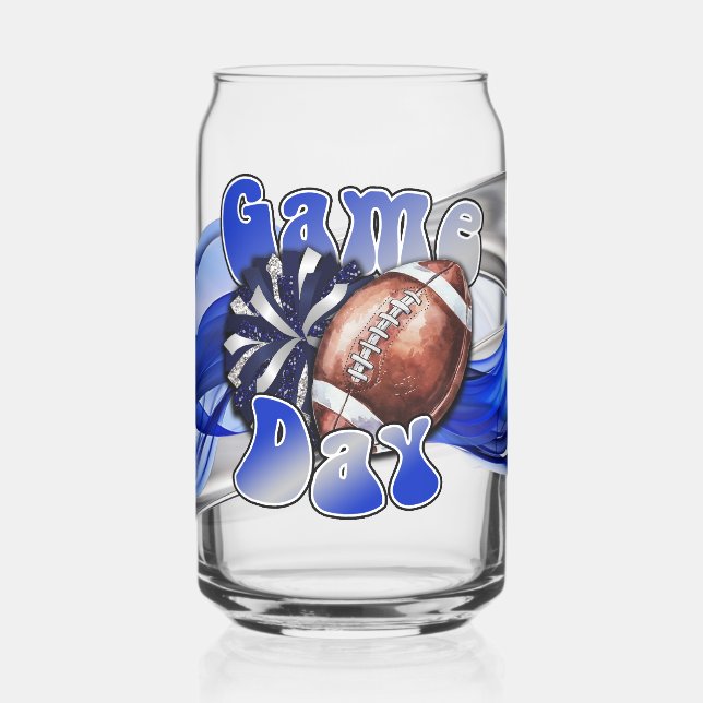 Verre Canette Jour de match Bleu et Argent (Gauche)