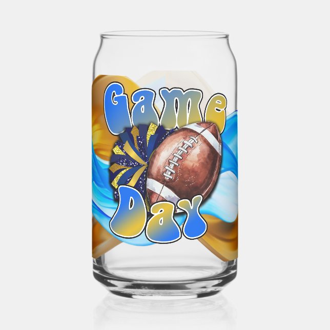 Verre Canette Jour de match bleu et or (Gauche)