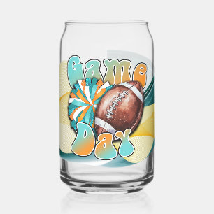 Verre Canette Jour de match sarcelle et orange
