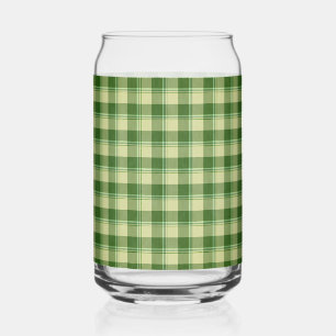 Verre Canette Journée de la Saint Patrick à Plaid Vert