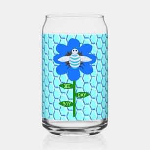 Verre Canette Joyeux Bee Day Boy Blue Birthday Bumblebee
