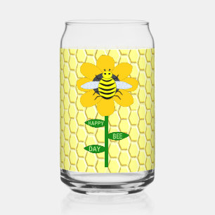 Verre Canette Joyeux Jour des abeilles Anniversaire Bumblebee