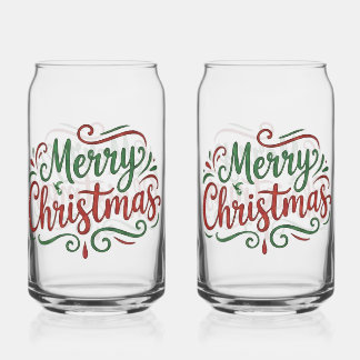 Verre Canette Joyeux Noël