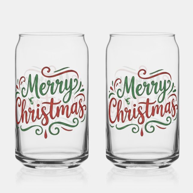 Verre Canette Joyeux Noël  (Recto)