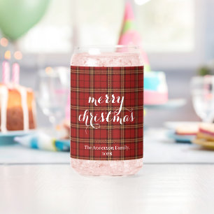 Verre Canette Joyeux Noël à plat classique -