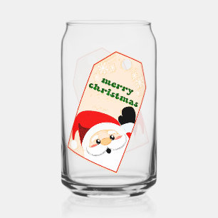 Verre Canette Joyeux Noël de la part du Père Noël Étiquette de C