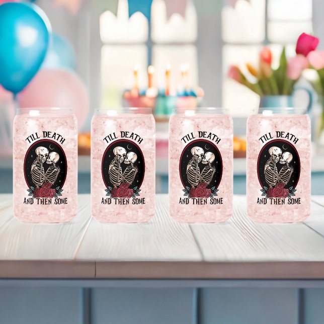 Verre Canette 'Jusqu'aux lunettes de mort (Insitu (Baby Shower))