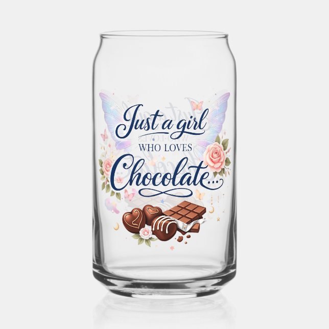 Verre Canette Just a girl who loves chocolate  (Recto)
