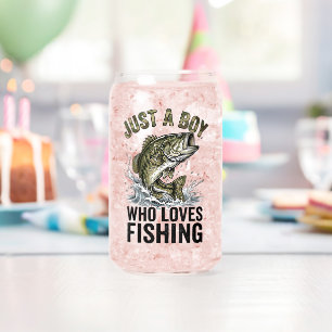 Verre Canette Juste un garçon qui aime la pêche au bar