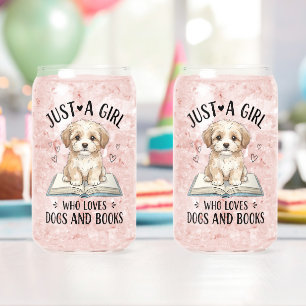 Verre Canette Juste une fille qui aime les livres et les chiens